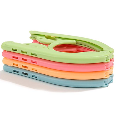 Travel Hangers Foldable Portable Plastic Hangers Folding Clothes Hangers Space Saving Clothes Hangers for Business Trip Travel