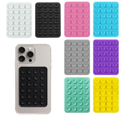 Pack Silicone Sticky Grip Holder for Mobile, Mirror, Shower & Car | Hands-Free Suction Sticker Phone