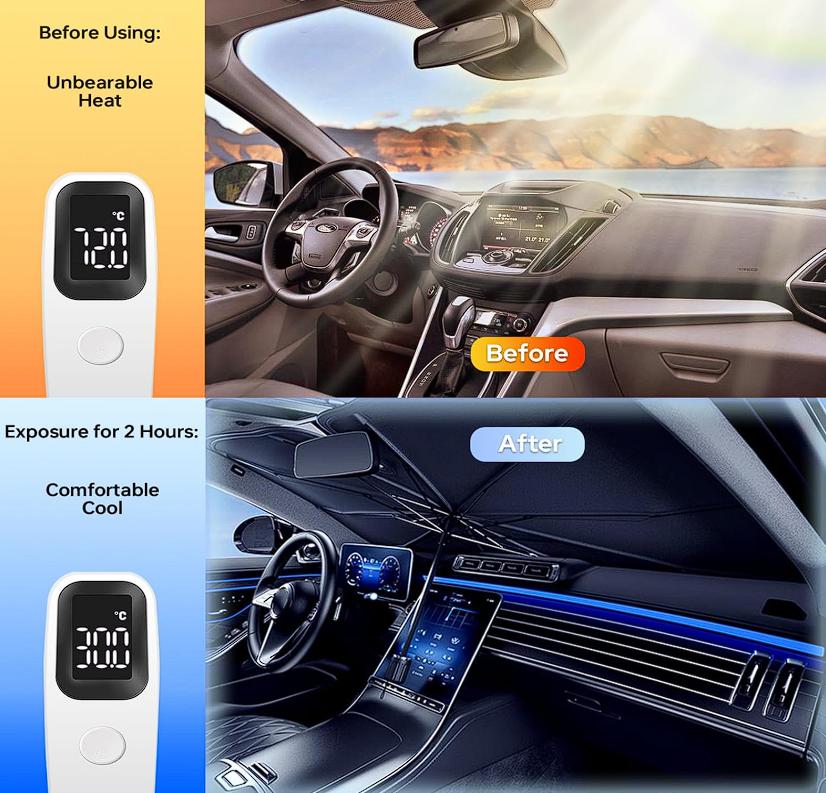 Sunshade Protector , Foldable Windshield Insulation Car for protecction